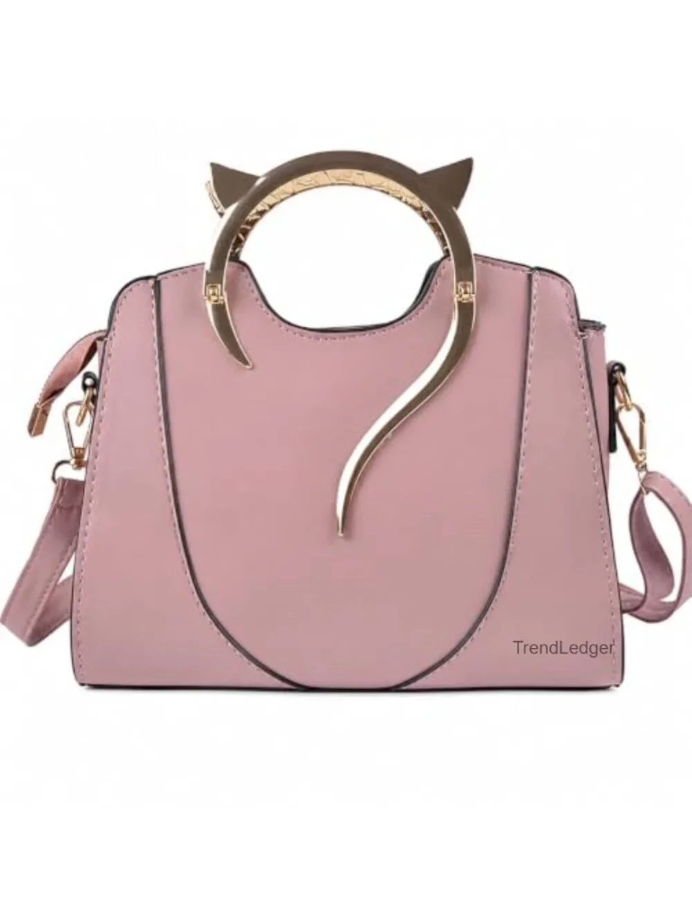 Cat Purse Women Cute Top Handle Shoulder Bag Teens Girls PU Leather Gothic